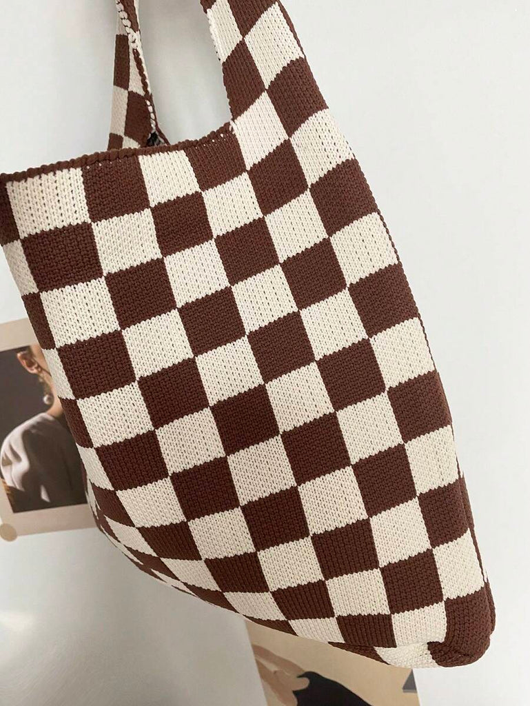 Checkmate Knit Tote